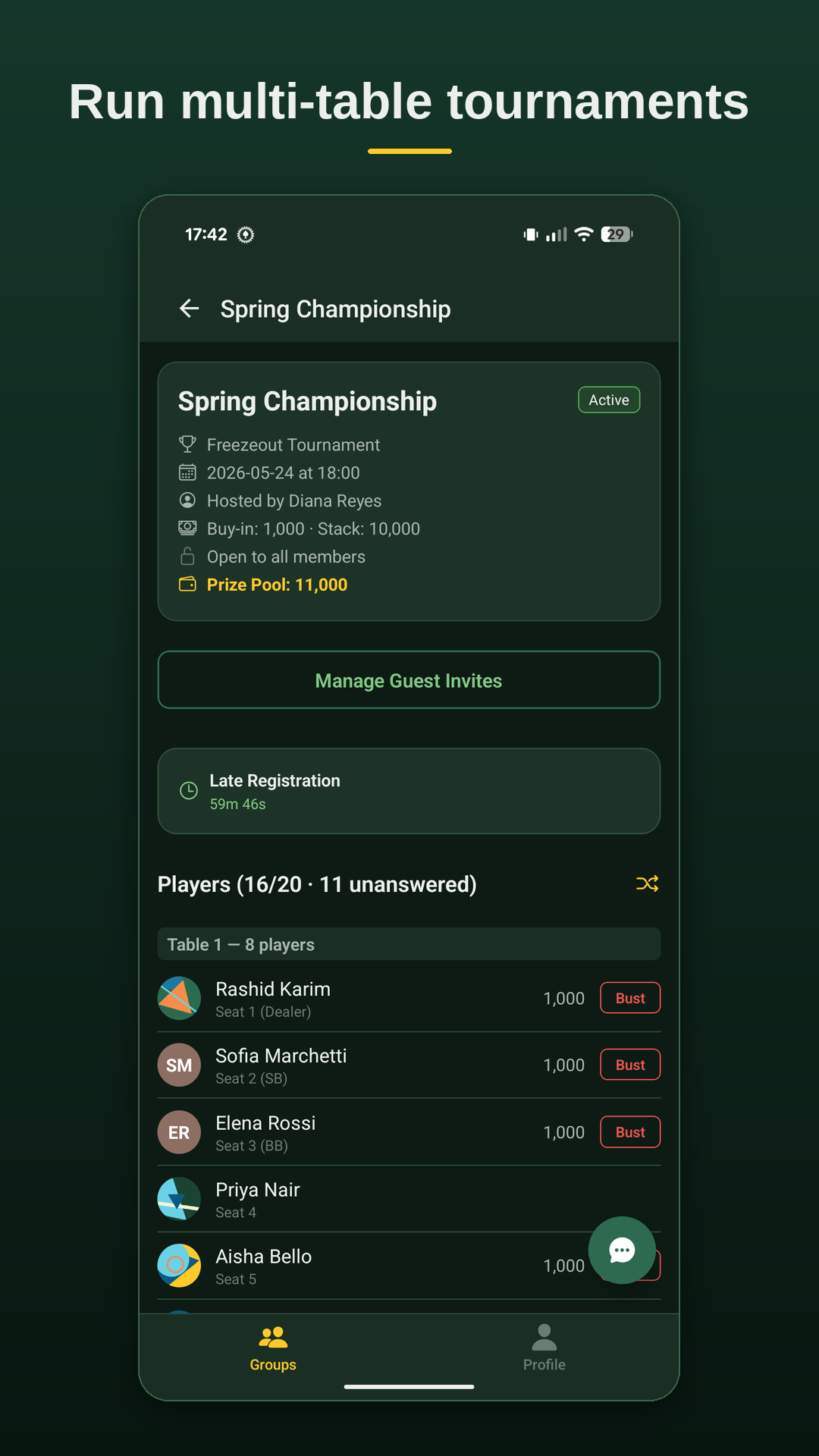 Tournament mode